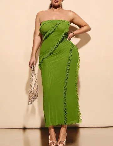 Rochie lunga SHEIN CURVE, verde Verde