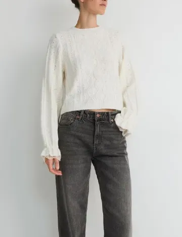 Bluza Reserved, ecru Alb
