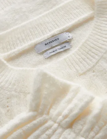 Bluza Reserved, ecru Alb
