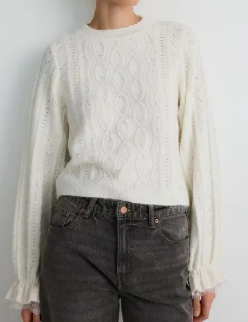 Bluza Reserved, ecru Alb