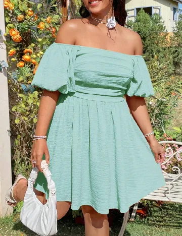Rochie scurta SHEIN CURVE, turcoaz Verde