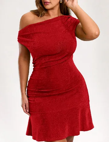 Rochie scurta SHEIN CURVE, rosu Rosu
