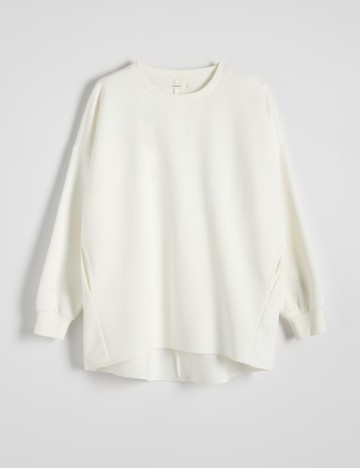 Bluza Oversize Reserved, alb