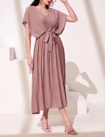 Rochie lunga SHEIN, roz pudra