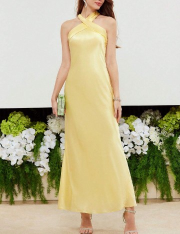 Rochie lunga MOTF, galben