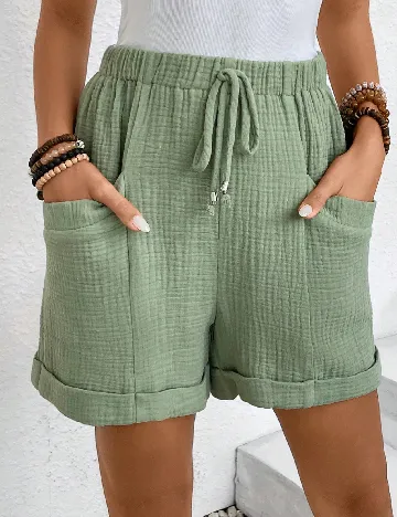 Pantaloni scurti SHEIN, verde Verde