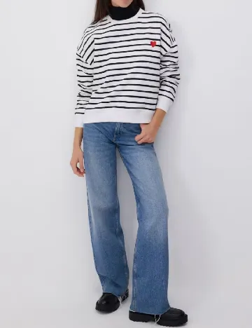 Bluza Reserved, alb/negru Alb