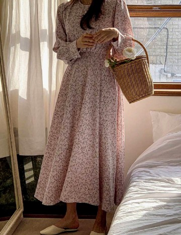 Rochie medie Dazy, roz