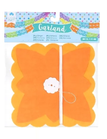 Ghirlanda decorativa de ziua de nastere,  lungime 6 metri DLP Industry, mix culori Mix culori