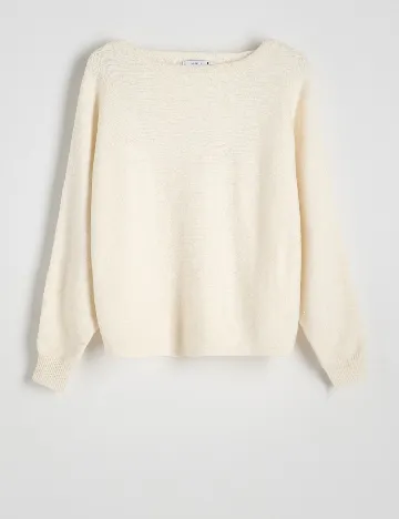 Bluza Reserved, ecru Alb