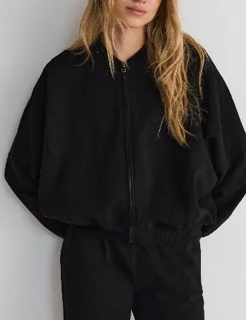 Hanorac Reserved, negru Negru