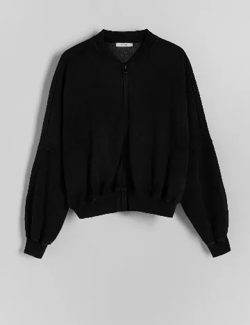 Hanorac Reserved, negru Negru
