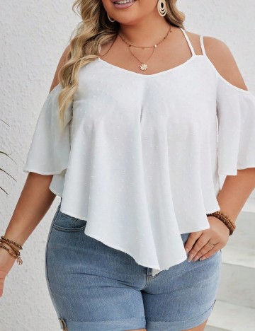 Bluza SHEIN CURVE, alb