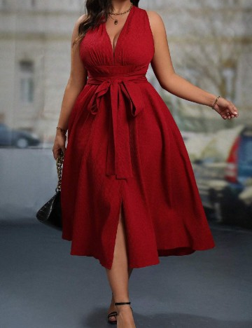 Rochie medie SHEIN CURVE, rosu