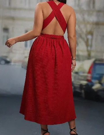 Rochie medie SHEIN CURVE, rosu Rosu