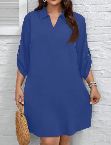 Rochie scurta SHEIN CURVE, albastru Albastru