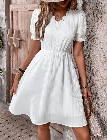 Rochie scurta SHEIN, alb Alb