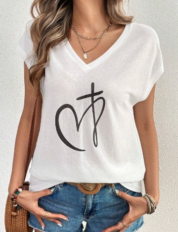 Tricou SHEIN, alb