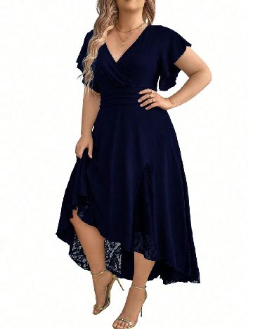 Rochie lunga SHEIN CURVE, bleumarin