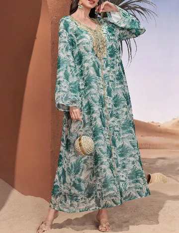 Rochie lunga SHEIN, verde Verde