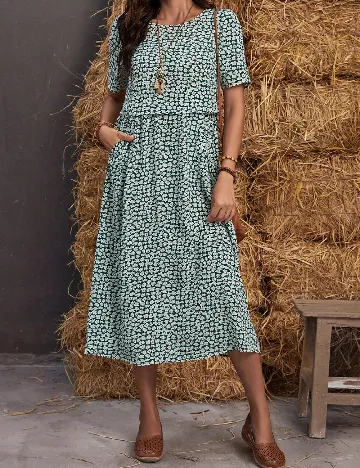 Rochie medie Emery Rose, verde Verde