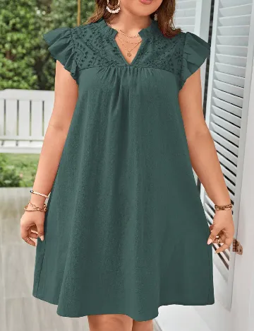 Rochie scurta SHEIN CURVE, verde Verde