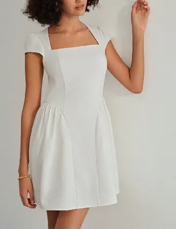 Rochie scurta MOTF, alb Alb