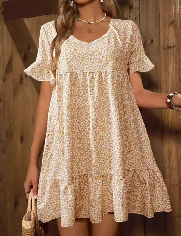 Rochie scurta SHEIN, crem Crem