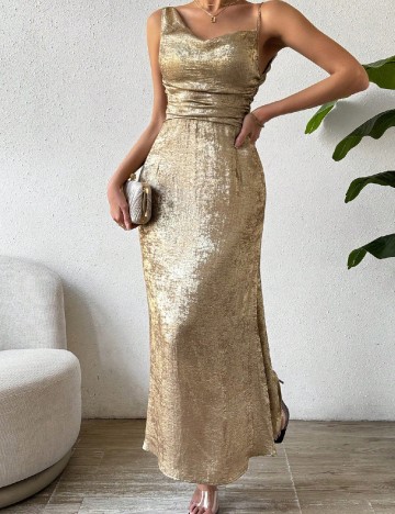 Rochie medie SHEIN, auriu