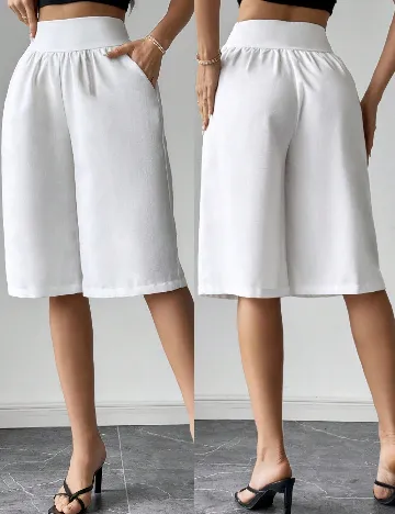 Pantaloni scurti SHEIN, alb Alb