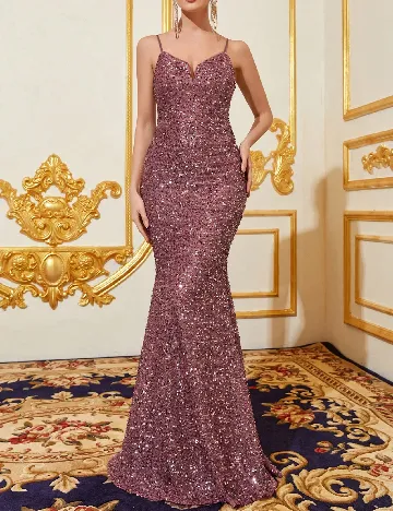 Rochie lunga Faeriesty, roz Roz