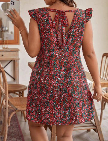 Rochie scurta SHEIN CURVE, floral print