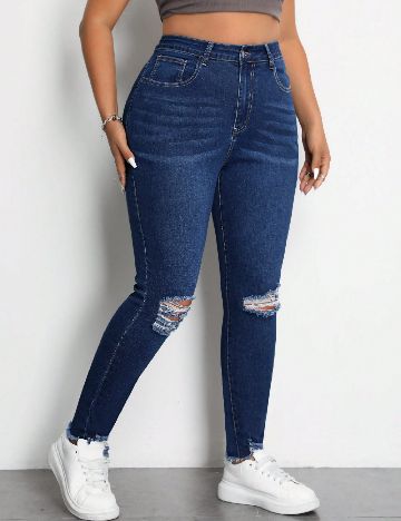 Blugi SHEIN CURVE, albastru