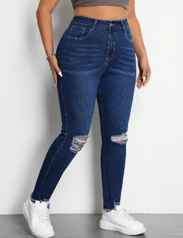 Blugi SHEIN CURVE, albastru Albastru