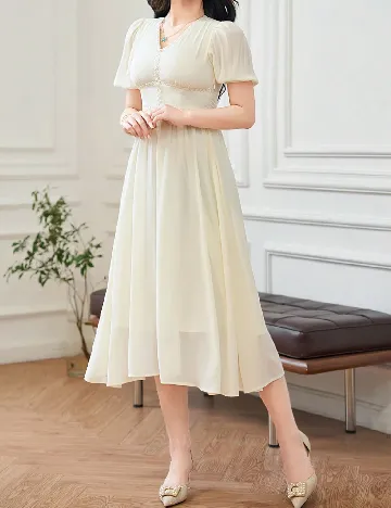 Rochie medie SHEIN, crem Crem
