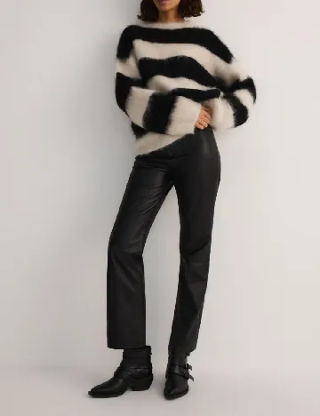 Pulover Reserved, crem/negru Negru