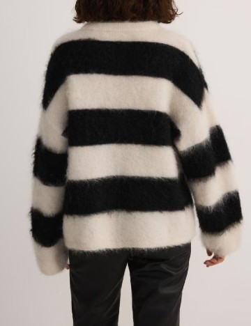 Pulover Reserved, crem/negru