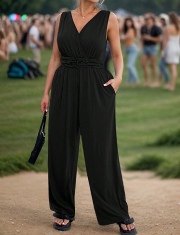 Salopeta SHEIN CURVE, negru