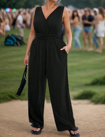 Salopeta SHEIN CURVE, negru Negru