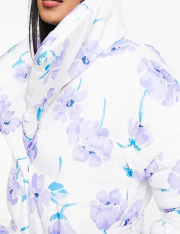 Geaca Oversize Neon Rose, alb Alb