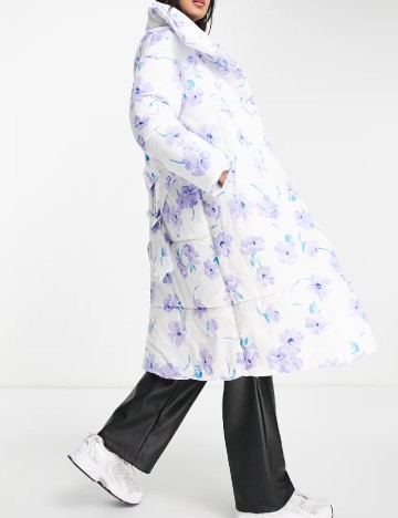 Geaca Oversize Neon Rose, alb