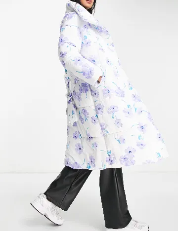 Geaca Oversize Neon Rose, alb Alb