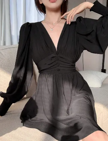 Rochie scurta Dazy, negru Negru