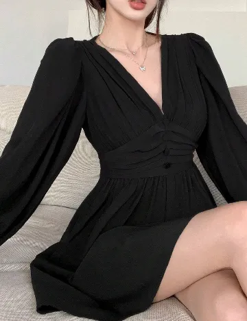 Rochie scurta Dazy, negru Negru