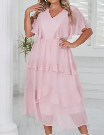 Rochie lunga SHEIN CURVE, roz Roz