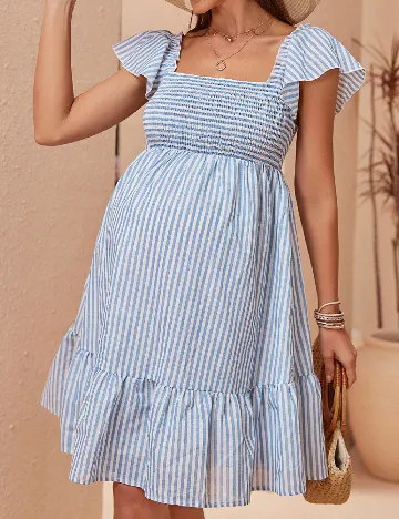 Rochie scurta SHEIN Maternity, albastru Albastru