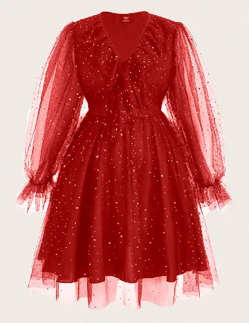 Rochie scurta SHEIN CURVE, rosu Rosu
