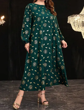 Rochie lunga SHEIN CURVE, verde Verde