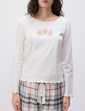 Pijama Reserved, ecru
