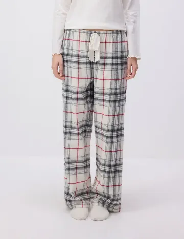 Pijama Reserved, ecru Alb